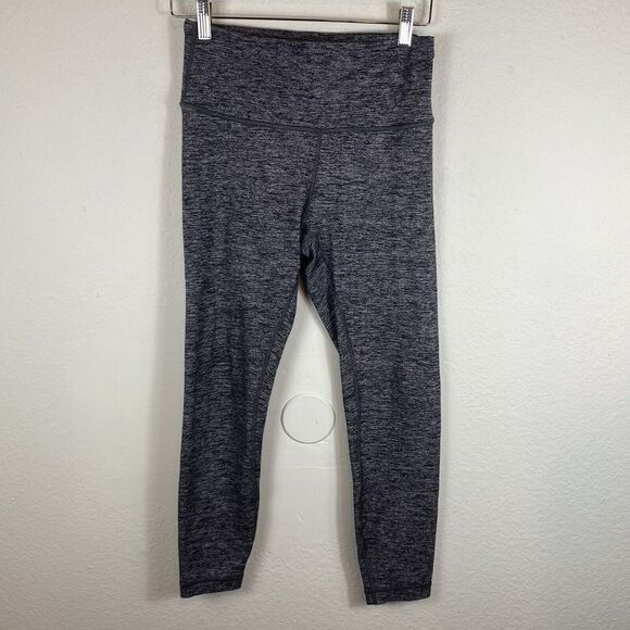 lululemon athletica Pants - Lululemon Wunder Under Women's Size 8 Leggings Hi-Rise 7/8 Tight Heathered Black